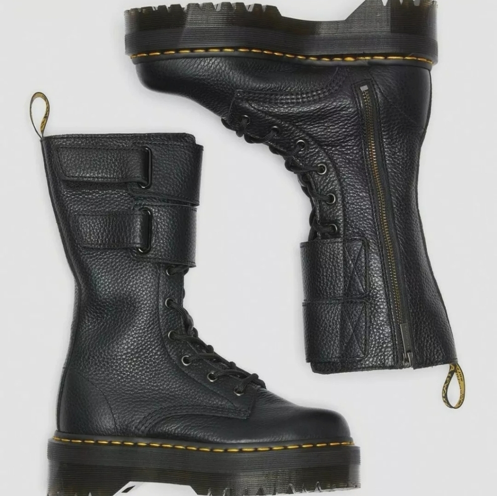 BRAND NEW Rare Dr. Martens JAGGER 10 Eye Tall Combat Platform Boots Velcro Doc - Picture 8 of 16